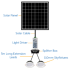 2X110Mm Recessed Square Complete Kit Redilight Skylight Alternative And Solar Powered Lighting System