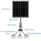 3X110Mm Recessed Round Complete Kit Redilight Skylight Alternative And Solar Powered Lighting System